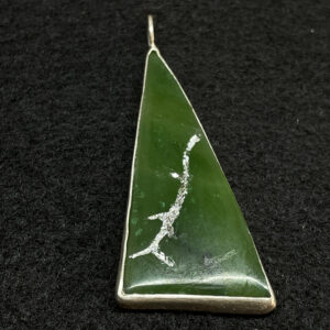 Jade Silver inlaid Pendant