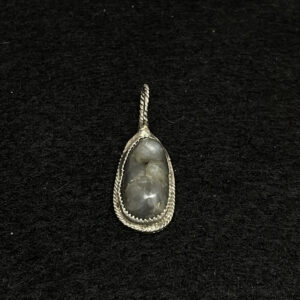 Smoky Quartz Silver Pendant large loop