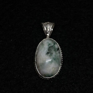 Smoky Green Quartz Silver Pendant 16X22